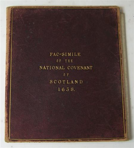 Appraisal: National Covenant th century facsimile of the National Covenant of