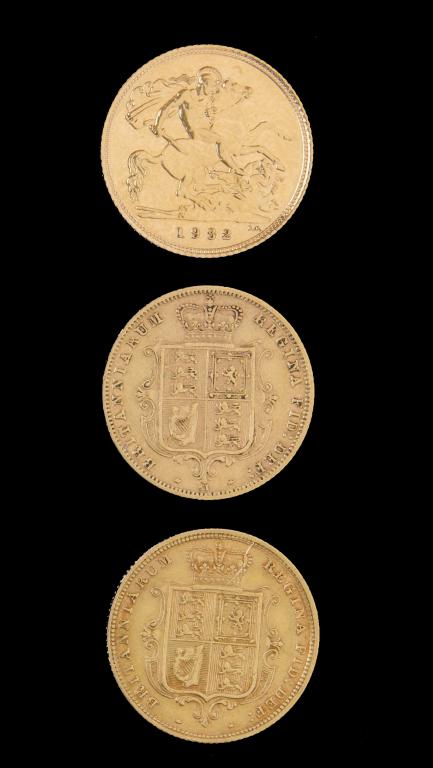 Appraisal: VICTORIA AND ELIZABETH II HALF SOVEREIGNS and