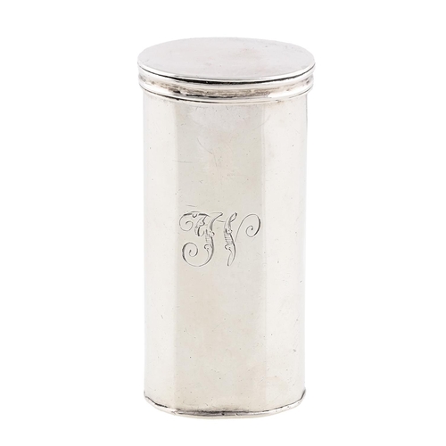 Appraisal: A George III silver nutmeg grater of cylindrical form with