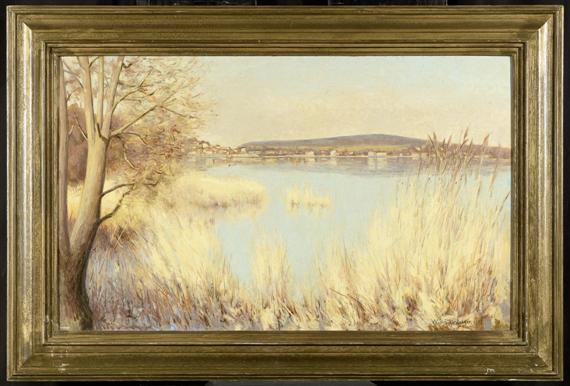 Appraisal: R THLISBERGER WILLIAM Walkringen - Cornaux Landscape with a lake