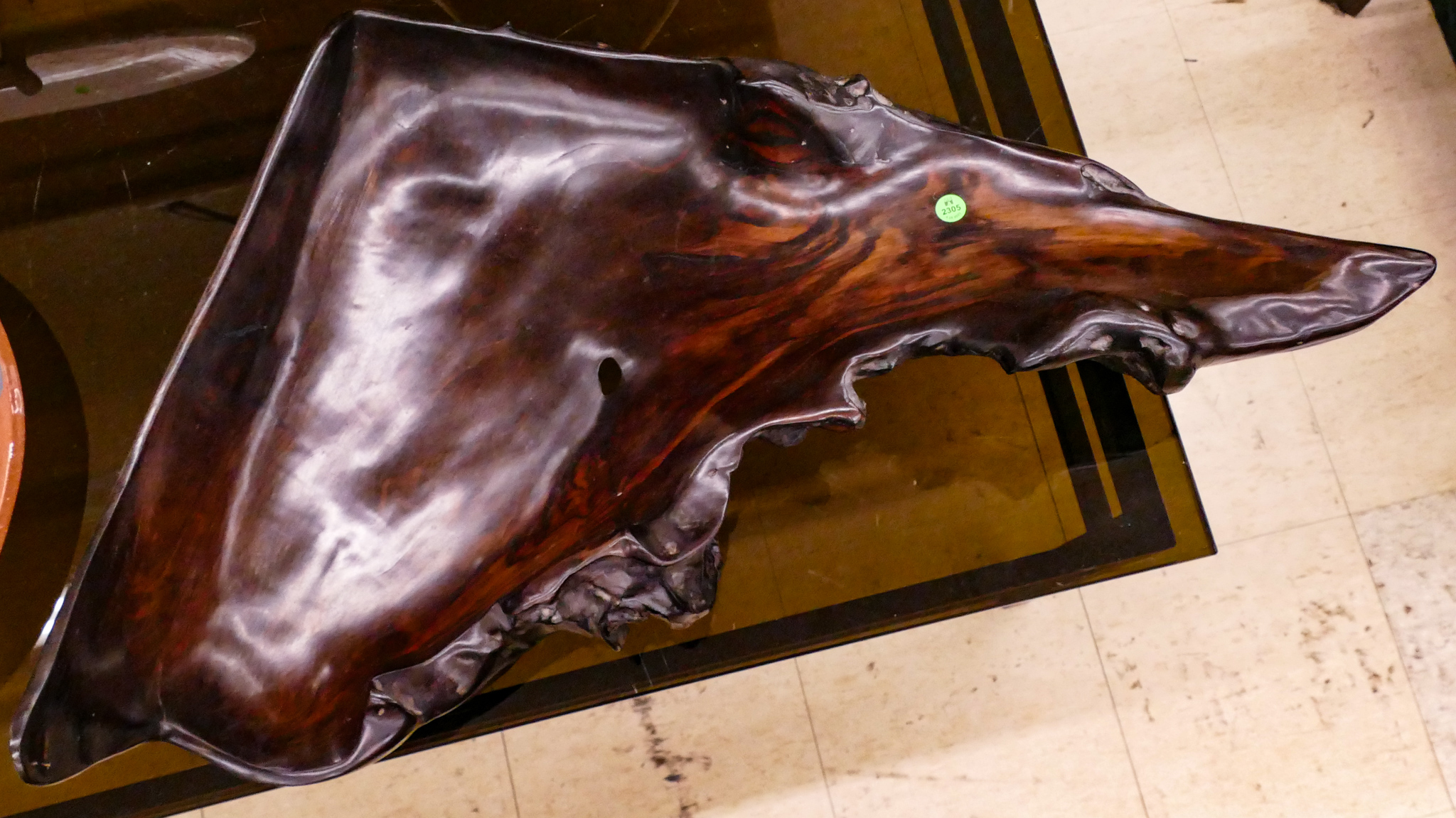 Appraisal: Natural Hardwood Burl Centerpiece Bowl- ''