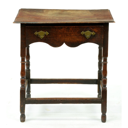 Appraisal: A George III oak side table turned legs cm h