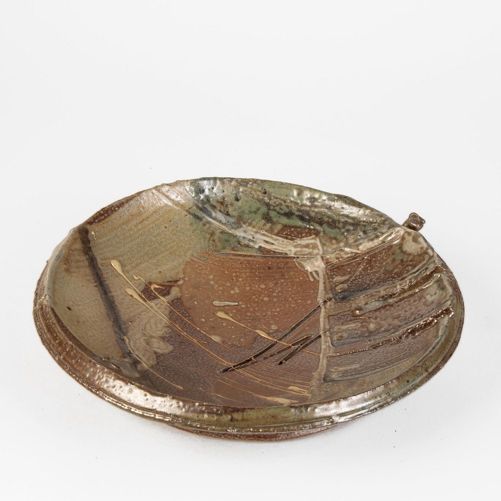 Appraisal: Donald Reitz Abstract Charger Donald Reitz - Abstract Charger salt-glazed