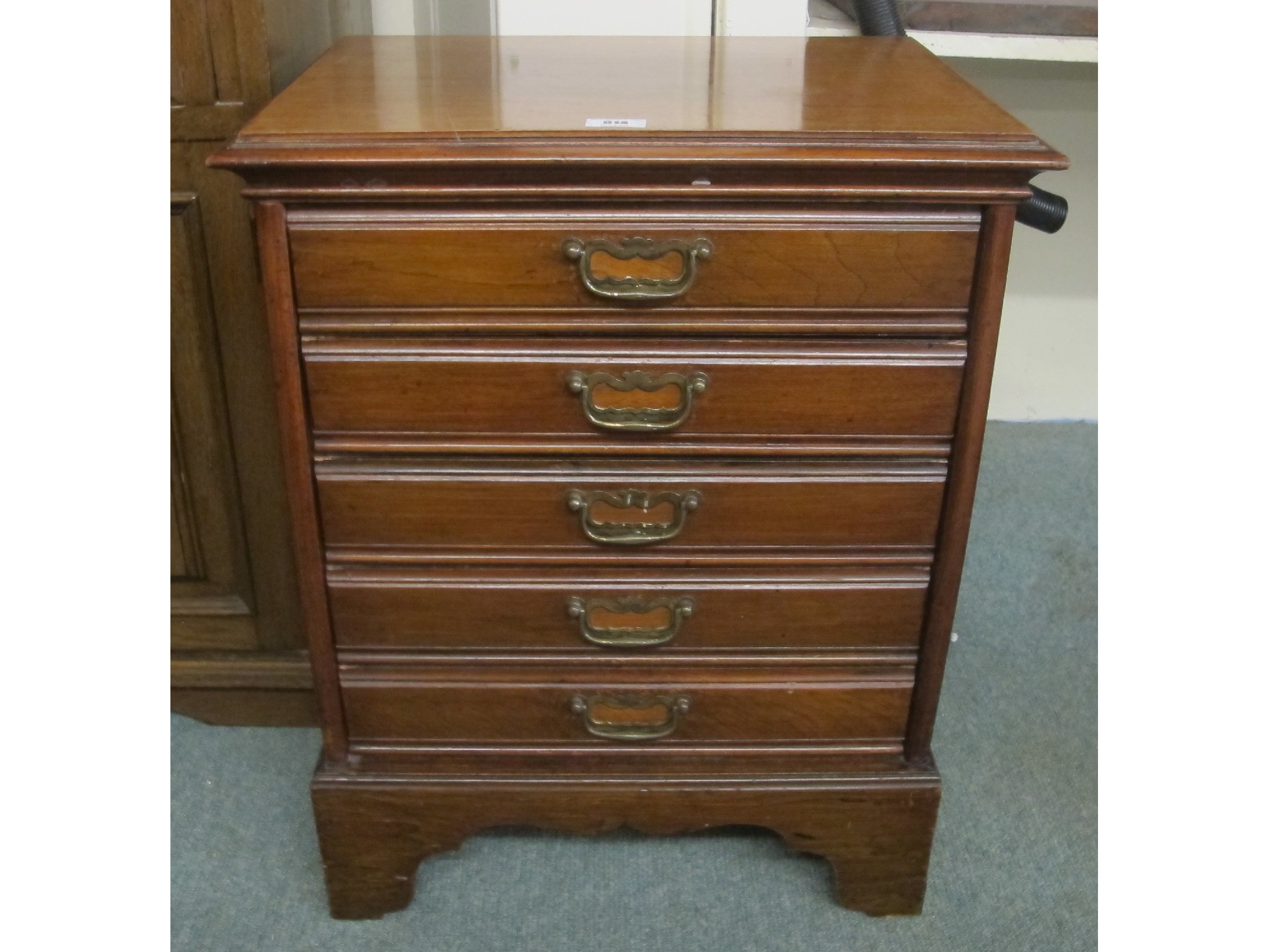 Appraisal: Mahogany five drawer music cabinet