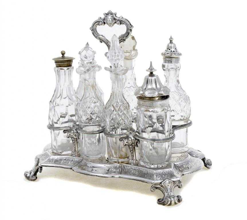 Appraisal: A VICTORIAN CRUET in the Elizabethan style with loop handle