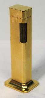 Appraisal: Dunhill Tallboy Gold Gold-tone metal a tall column with stippled