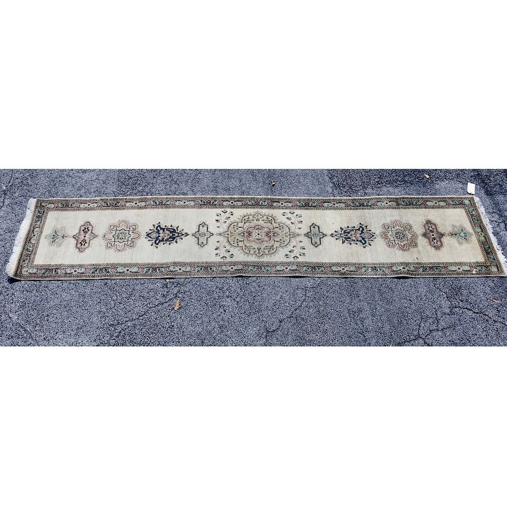 Appraisal: Persian Runner Semi Antique Persian Kerman Style Runner Patterns en