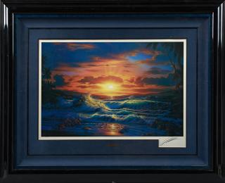 Appraisal: Christian R Lassen Hawaiian Island Romance th c lithograph pencil