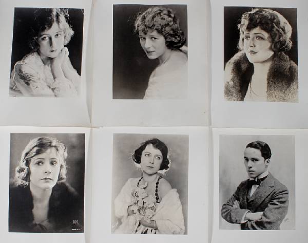 Appraisal: A collection of sepia black and white portraits of silent-era