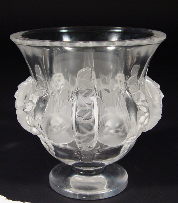 Appraisal: Lalique glass vase moulded with a continuous band of birds