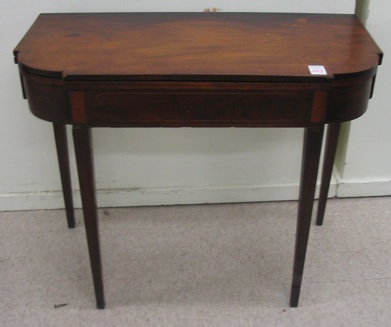 Appraisal: FEDERAL MAHOGANY CARD TABLE American early th century having a