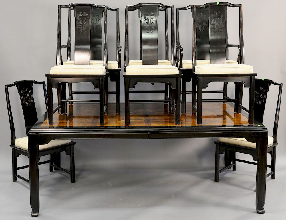 Appraisal: Drexel eleven piece dining set including large table eight chairs