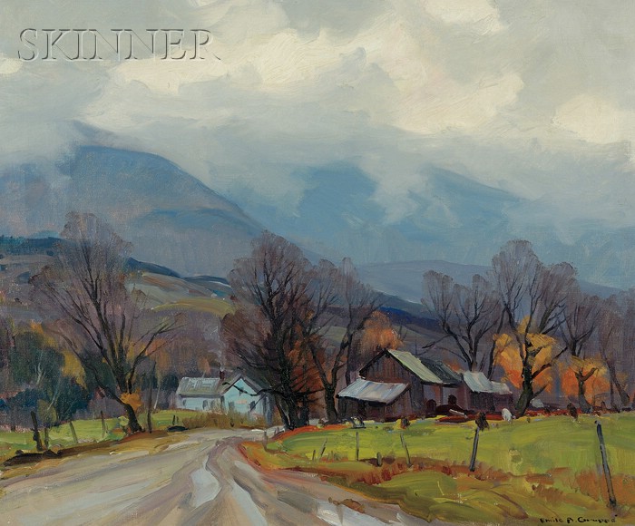 Appraisal: Emile Albert Gruppe American - Rainy Day Vermont Signed Emile