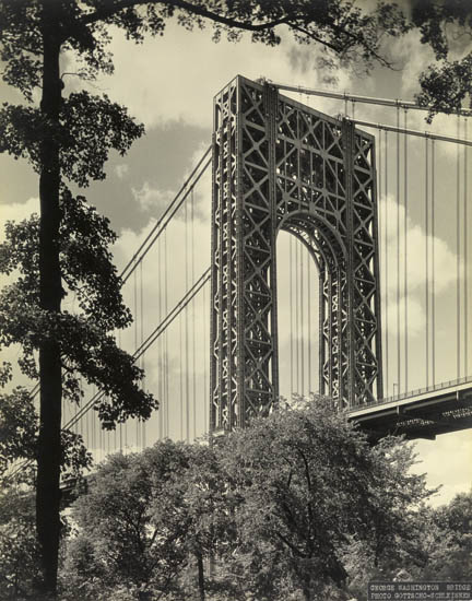 Appraisal: GOTTSCHO SAMUEL - George Washington Bridge from Fort Washington Park