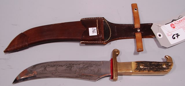 Appraisal: Lot consists of a German made Fantasy knife with acid