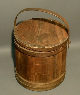 Appraisal: New Hampshire pine firkin mid th c h top dia