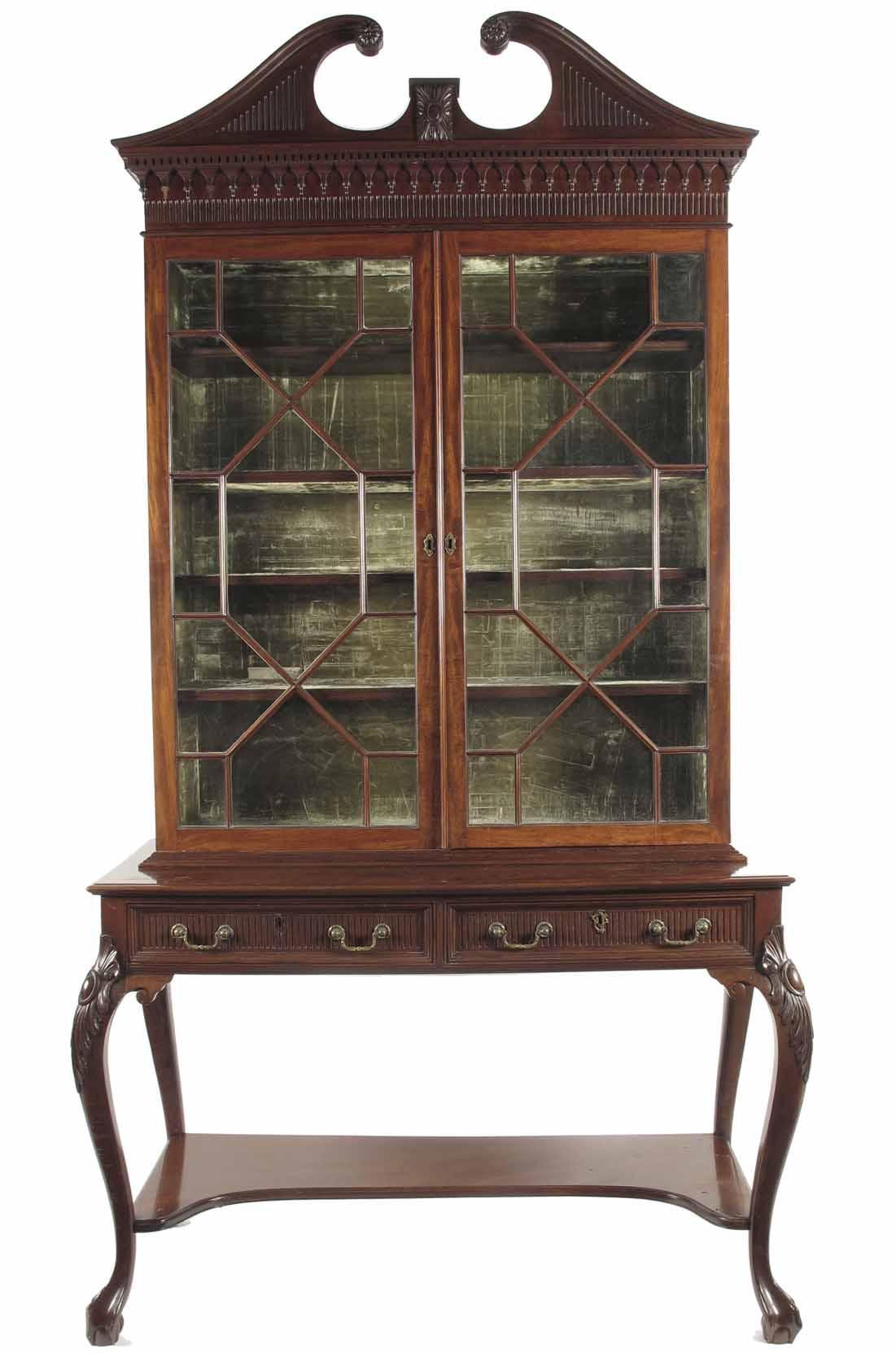 Appraisal: A mahogany cabinet on stand