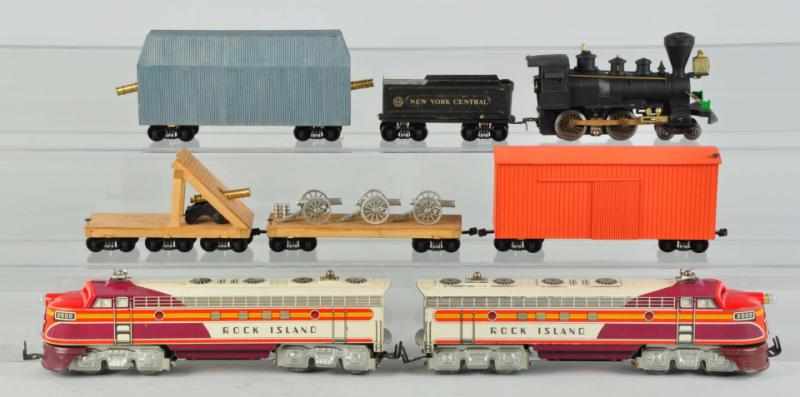 Appraisal: Lot of Marx Wooden Train Car Items Includes Marx Western