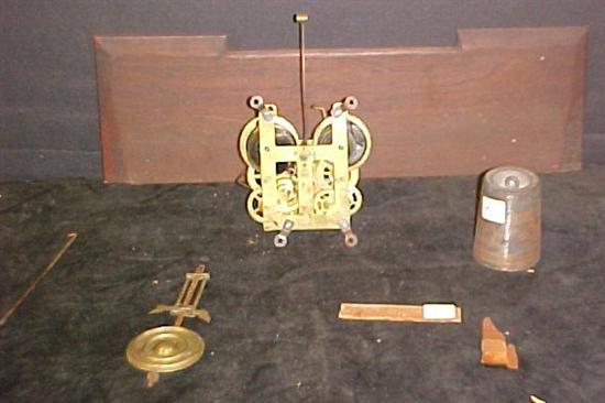 Appraisal: Extra clock parts including one weight one bag works and