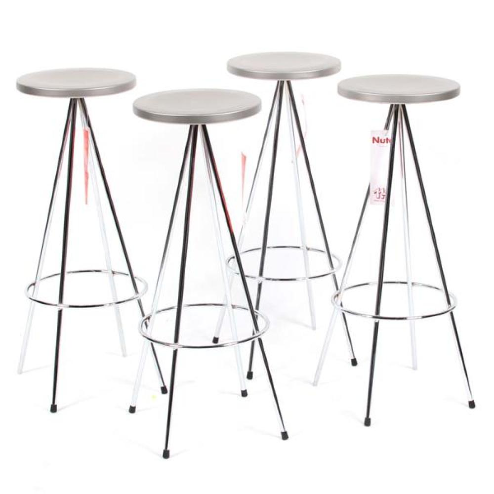 Appraisal: SET OF FOUR MOBLES 'NUTA' CHROME BAR STOOLS DESIGNED BY