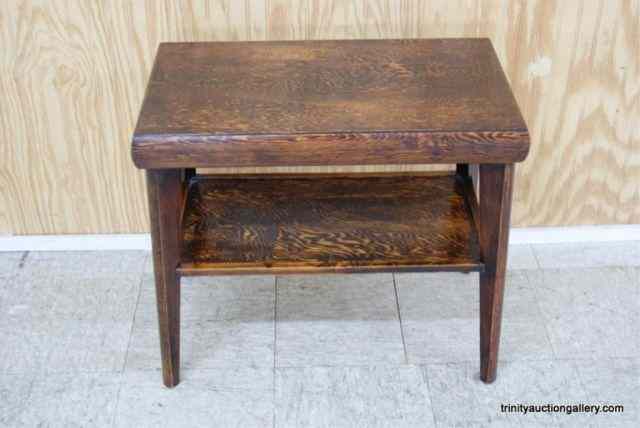 Appraisal: Vintage Pine Wood Sofa End - Side TableThis is a