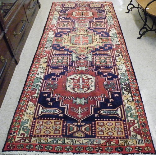 Appraisal: PERSIAN MISHKIN AREA RUG Azerbaijan province northwestern Iran overall geometric