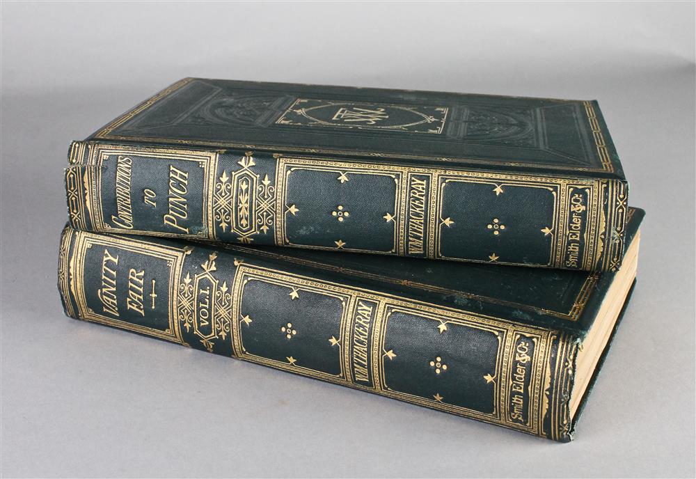 Appraisal: WORKS OF WILLIAM MAKEPEACE THACKERAY Smith Elder London with embossed