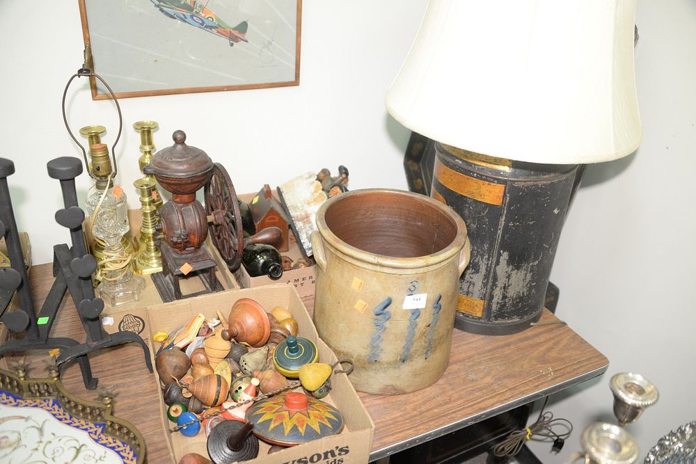 Appraisal: Large Group of Assorted Items to include figural wood carved