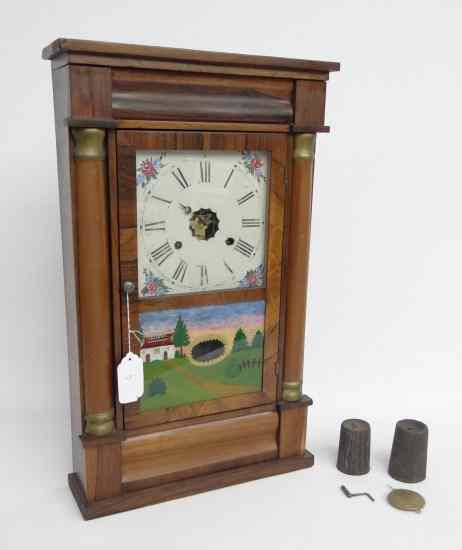 Appraisal: th c pillar and scroll mantle clock ''William Johnson N