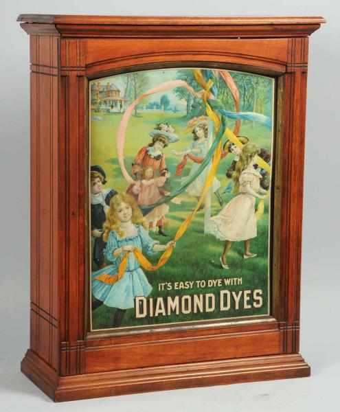 Appraisal: Diamond Dyes Maypole Cabinet Light wear only on tin or