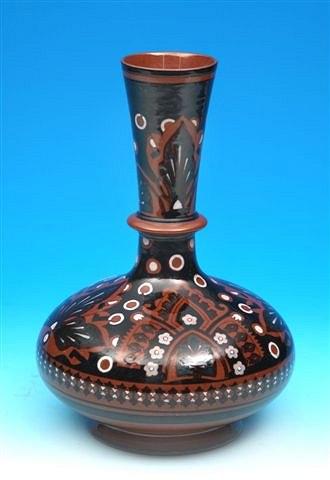 Appraisal: A Watcombe pottery vase with flaring neck and squat globular