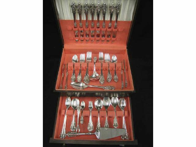 Appraisal: pc Wallace Grande Baroque Sterling Silver flatware service for with