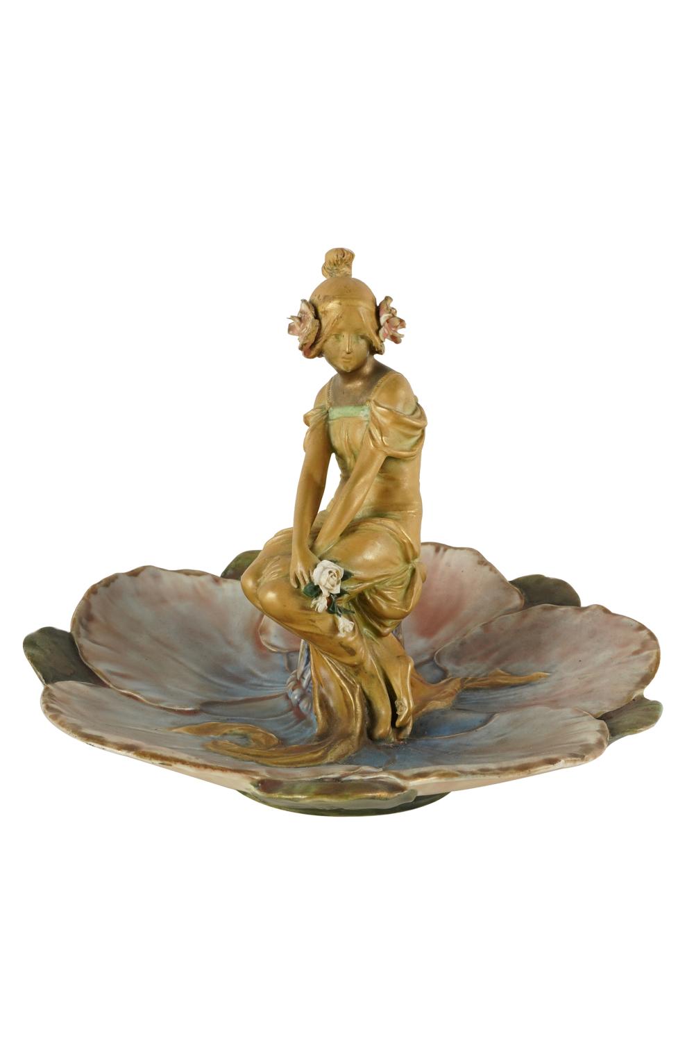 Appraisal: AUSTRIAN PORCELAIN FIGURAL DISHimpressed Made in Austria and numbered Condition