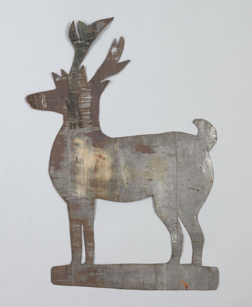 Appraisal: Sheet zinc stag weathervane pattern th c h w