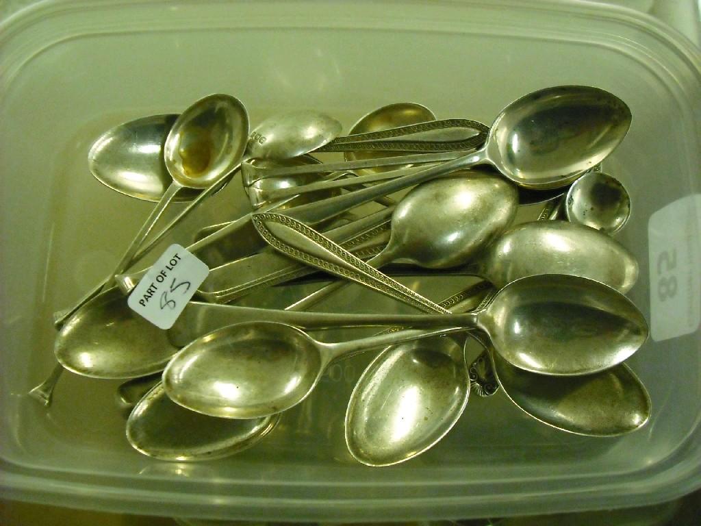 Appraisal: Cased set of six silver teaspoons together with a further