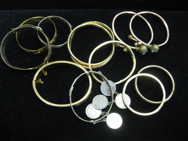 Appraisal: Collection of Victorian Baby Bracelets gold-filled and sterling a lifetime