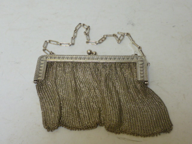 Appraisal: A LADY'S RETICULE London import marks of plain square form