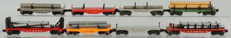 Appraisal: Lot of Lionel Flatcars American Post-war Some have pipes and