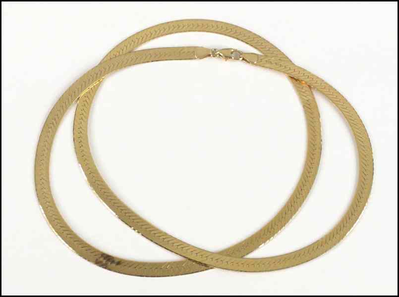 Appraisal: KARAT YELLOW GOLD COBRA NECKLACE L '' grams Condition No