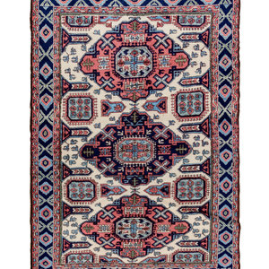 Appraisal: A Turkish Wool Rug Second Half th Century feet inches