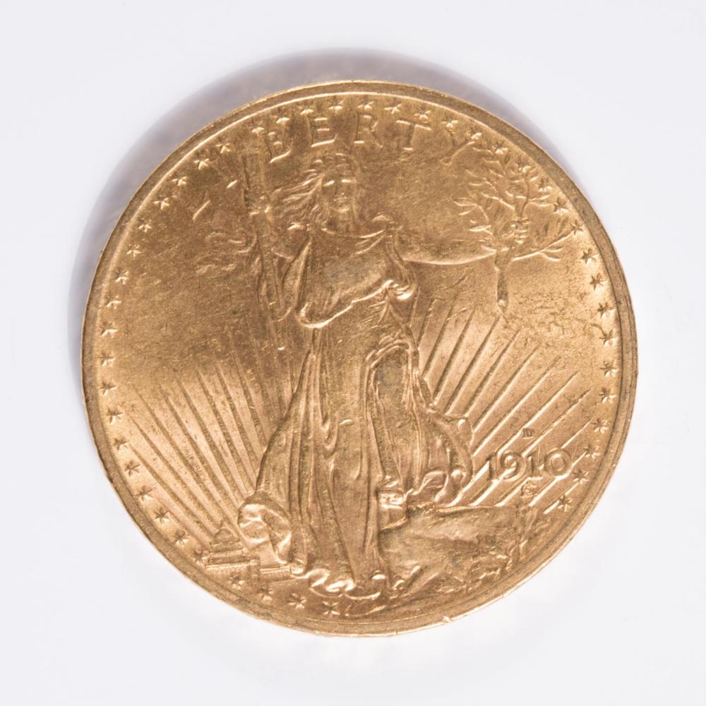 Appraisal: U S TWENTY DOLLAR GOLD COIN St Gaudens variety type