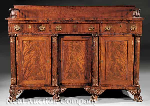 Appraisal: An American Classical Mahogany Sideboard early th c Mid-Atlantic the