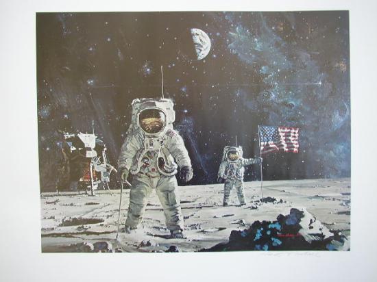 Appraisal: POSTER First Men on the Moon Poster Signed by Robert