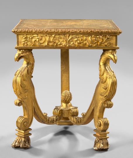 Appraisal: Italian Giltwood Side Table third quarter th century the banded