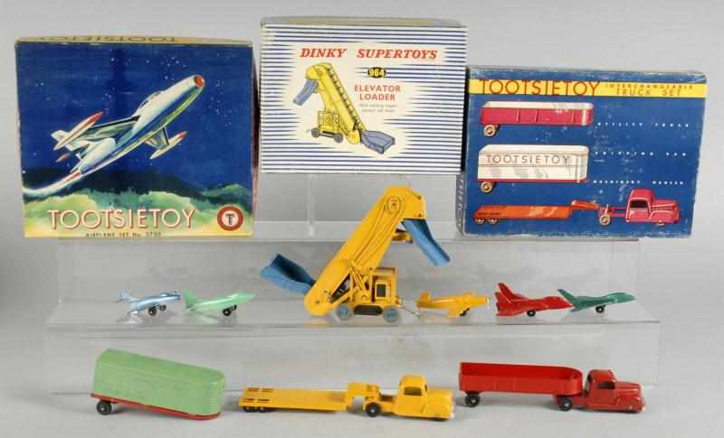 Appraisal: Lot of Diecast Toy Sets Description Includes Tootsietoy No airplane