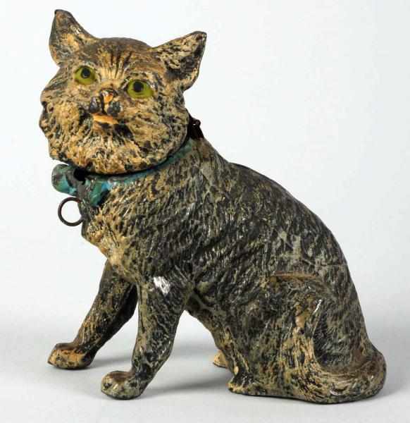 Appraisal: Pot Metal Cat Still Bank German Hinged head with original