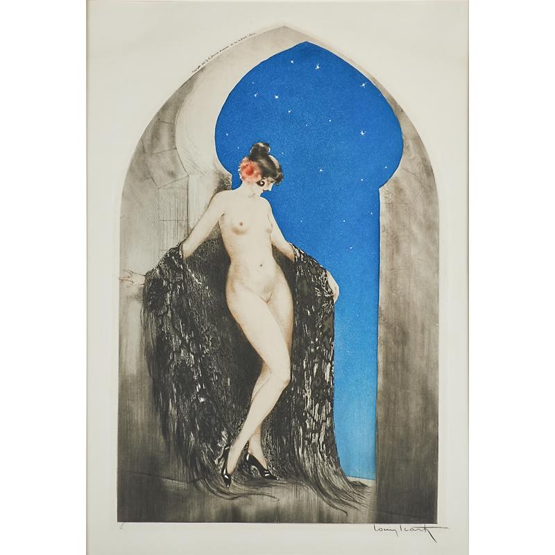 Appraisal: LOUIS ICART French - Etching on paper Spanish Nights framed