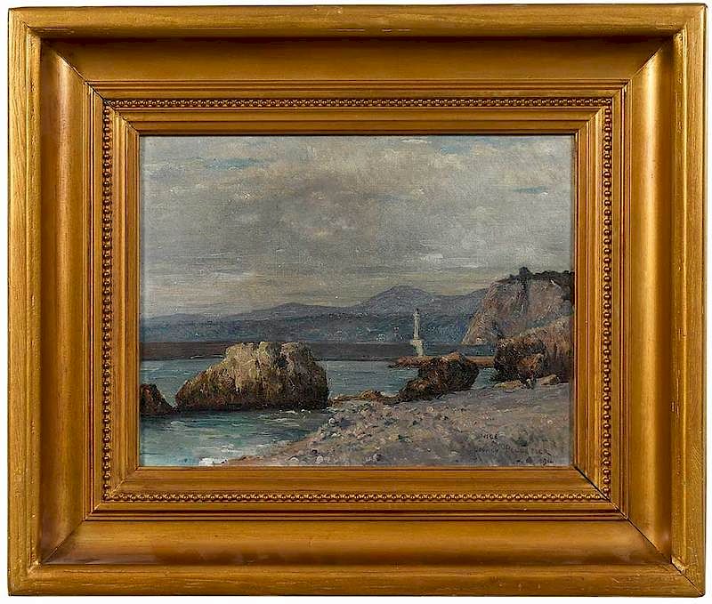 Appraisal: Leonce Pelletier French - Nice Entrance to the Port signed