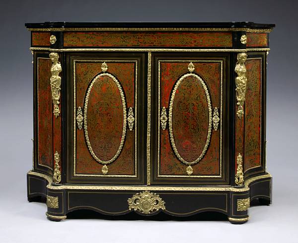 Appraisal: A Napoleon III gilt bronze mounted boulle decorated cabinet third