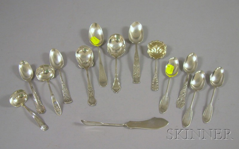 Appraisal: Approximately Fourteen Sterling Silver Flatware Items Wallace Durgin Towle etc